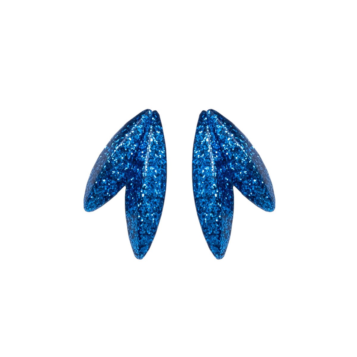 Twin-LEAVES ✕ Shine earrings, sky blue