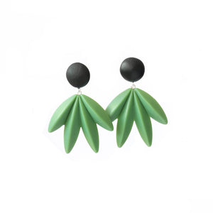 BŌSHI earrings, sage green