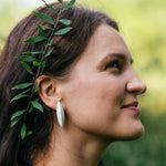 Load image into Gallery viewer, LEAVES earrings, white
