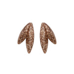 Load image into Gallery viewer, Twin-LEAVES ✕ Shine earrings, champagne

