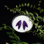 Load image into Gallery viewer, Twin-LEAVES ✕ Shine earrings, violet
